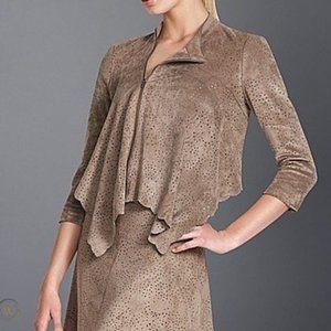 Bcbgmaxazria faux suede mocha top